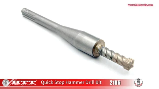 Supreme German Quality Cross 4cutter Quick Stop Hammer Drill SDS Plus with Stopper for Depth Controlled Drilling in Concrete, Brick, Stone, Cement, etc.
