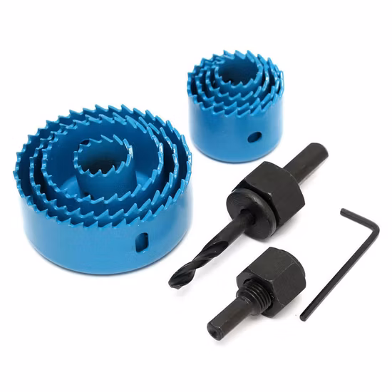 Core Drill 11PCS Carbon Steel HSS Diamond Cutter Set Bi Metal Hole Saw Hole for Plastic and Wood