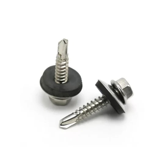 Carbon Steel Building Roofing SDS Screw Galvanised Metal Hexagon Head Tek Wood Stainless Steel Hex Washer Head Self Drilling Screw with EPDM Washer